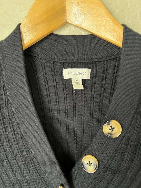 Anthropologie Pilcro black Kassidy ribbed deep v neck sweater - Picture 4 of 10